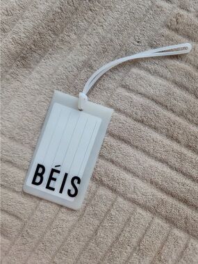 BEIS White Luggage Tag Travel ID Holder